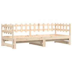 Uttrekkbar dagseng 2x(80x200) cm heltre furu