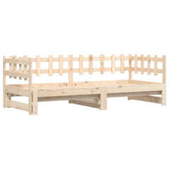 Uttrekkbar dagseng 2x(90x200) cm heltre furu