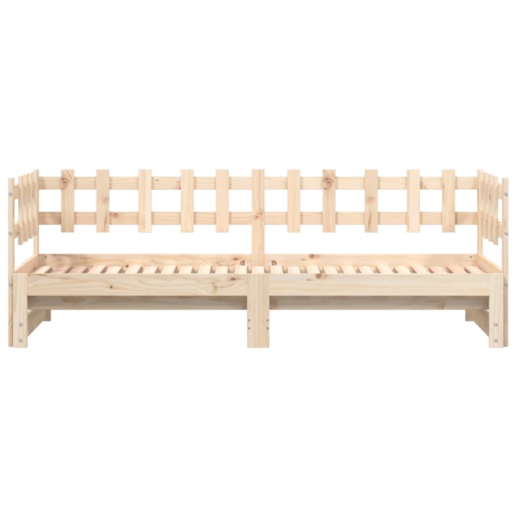 Uttrekkbar dagseng 2x(90x200) cm heltre furu