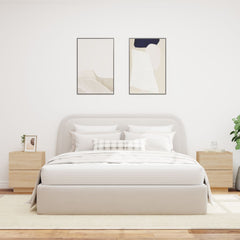 Nattbord med LED 2 stk sonoma eik konstruert tre - SminkeBord.no