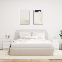 Nattbord med LED 2 stk hvit 35x39x55 cm - SminkeBord.no