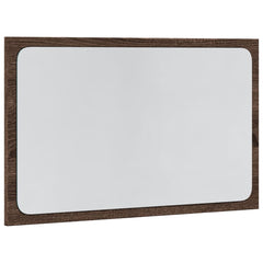 Baderomsspeil med LED brun eik 60x8,5x38 cm konstruert tre