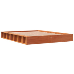 Sengeramme uten madrass voksbrun 120x200 cm heltre furu