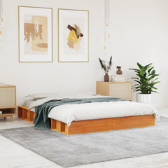 Sengeramme uten madrass brun 135x190 cm heltre furu
