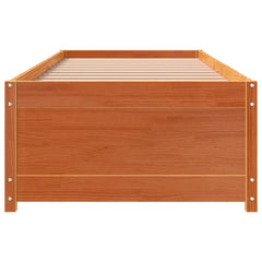 Seng med madrass voksbrun 90x200 cm heltre furu