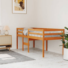 Høyseng voksbrun 75x190 cm heltre furu