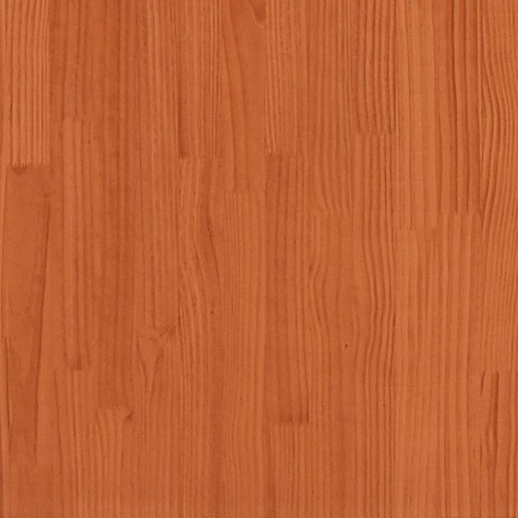 Seng med madrass voksbrun 90x200 cm heltre furu