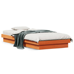 LED-sengeramme voksbrun 90x200 cm heltre furu