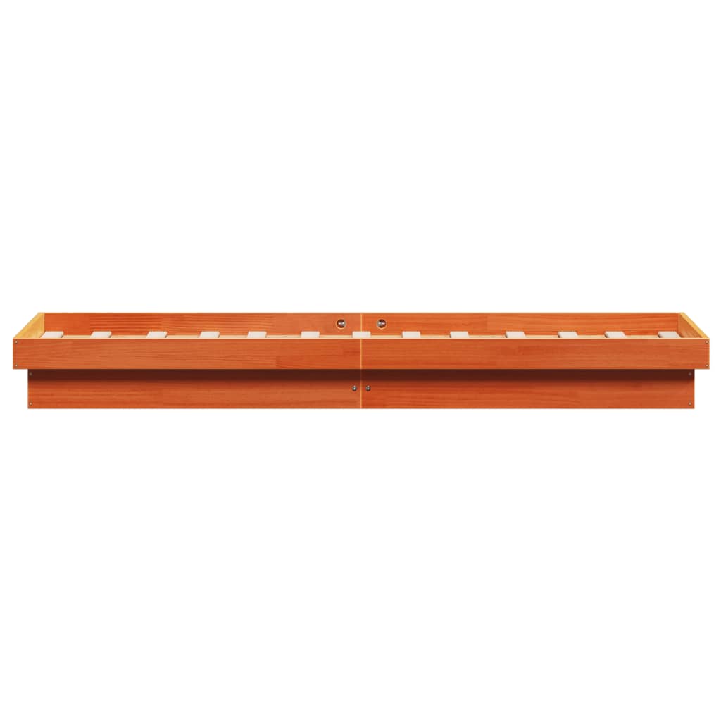 LED-sengeramme voksbrun 90x200 cm heltre furu