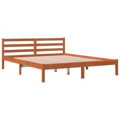 Sengeramme uten madrass voksbrun 160x200 cm heltre furu