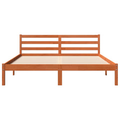Sengeramme uten madrass voksbrun 160x200 cm heltre furu