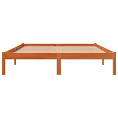 Sengeramme uten madrass brun 150x200 cm heltre furu