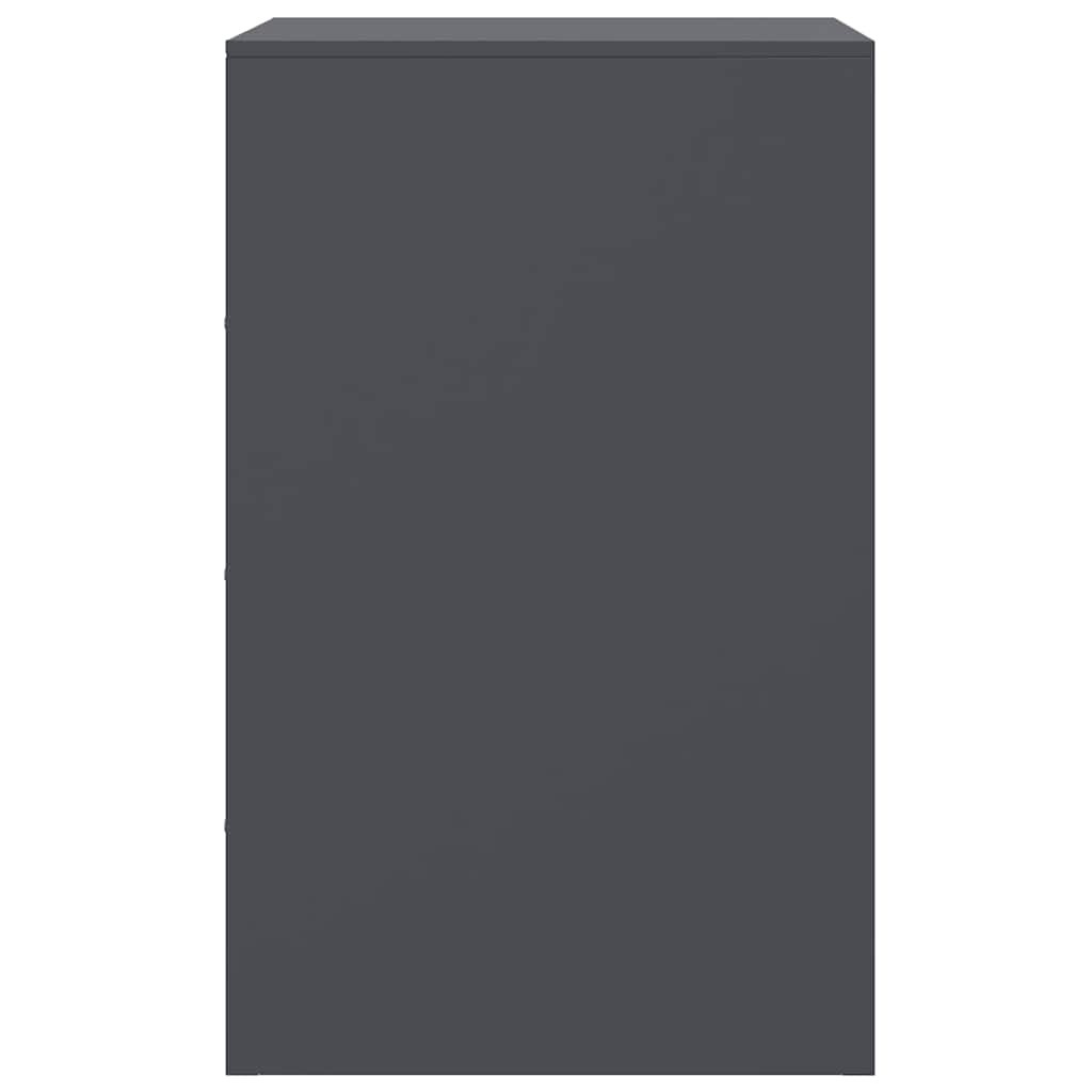 Nattbord 2 stk antrasitt 34,5x39x62 cm stål - SminkeBord.no