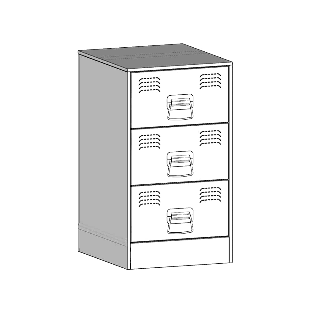 Nattbord 2 stk antrasitt 34,5x39x62 cm stål - SminkeBord.no