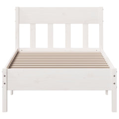 Sengeramme uten madrass hvit 90x190 cm heltre furu