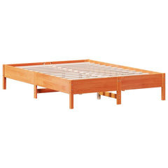 Sengeramme uten madrass voksbrun 160x200 cm heltre furu