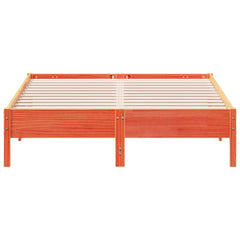 Sengeramme uten madrass voksbrun 160x200 cm heltre furu