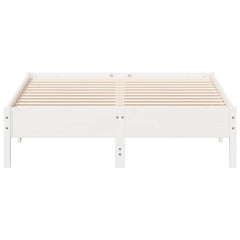 Sengeramme uten madrass hvit 140x190 cm heltre furu