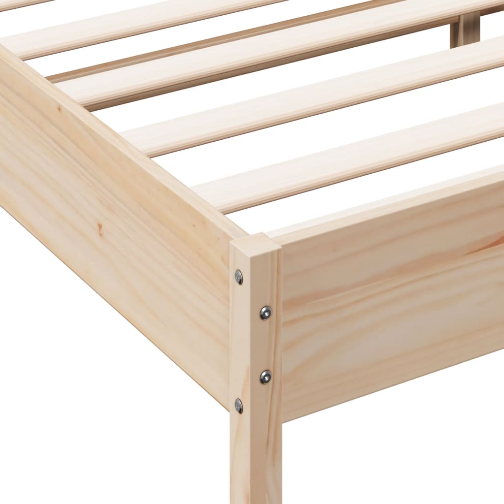 Sengeramme uten madrass hvit 135x190 cm heltre furu