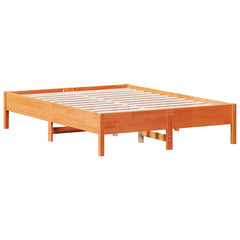 Sengeramme uten madrass brun 135x190 cm heltre furu