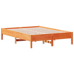 Sengeramme uten madrass voksbrun 120x190 cm heltre furu