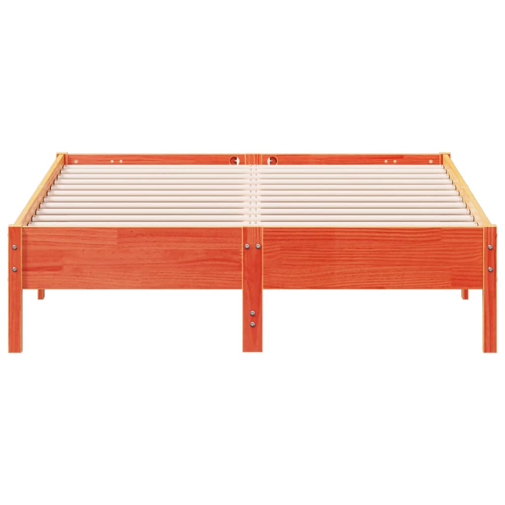Sengeramme uten madrass voksbrun 120x190 cm heltre furu