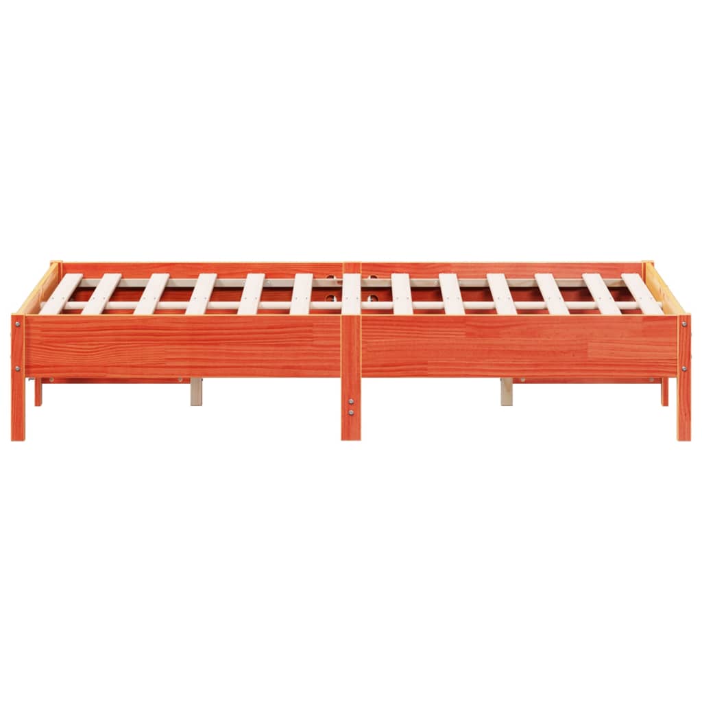 Sengeramme uten madrass voksbrun 120x190 cm heltre furu