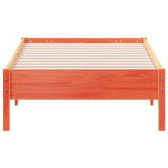 Sengeramme uten madrass voksbrun 75x190 cm heltre furu