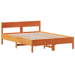 Sengeramme uten madrass voksbrun 140x200 cm heltre furu