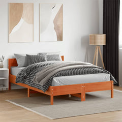 Sengeramme uten madrass brun 135x190 cm heltre furu