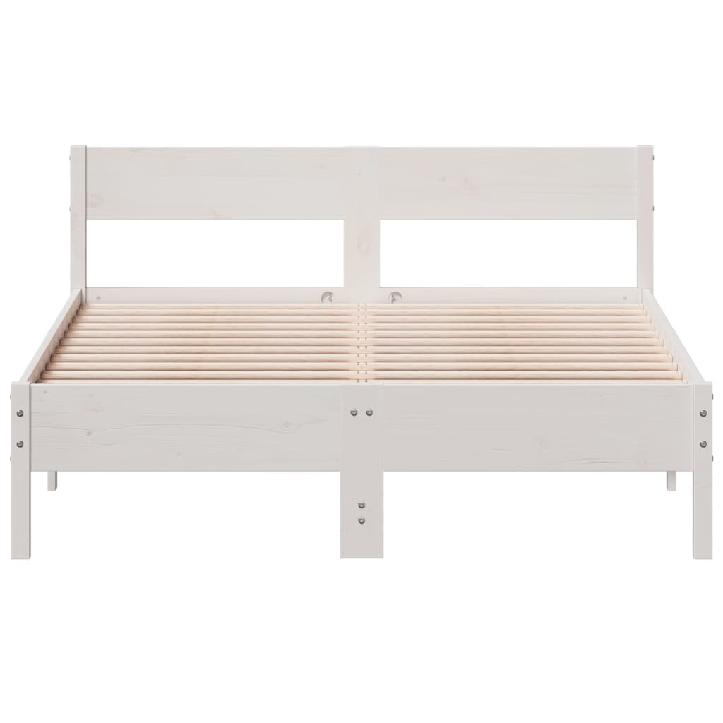 Sengeramme uten madrass hvit 120x190 cm heltre furu