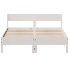 Sengeramme uten madrass hvit 120x190 cm heltre furu