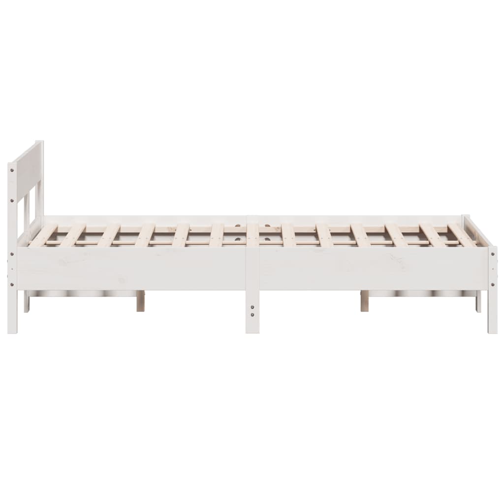 Sengeramme uten madrass hvit 120x190 cm heltre furu