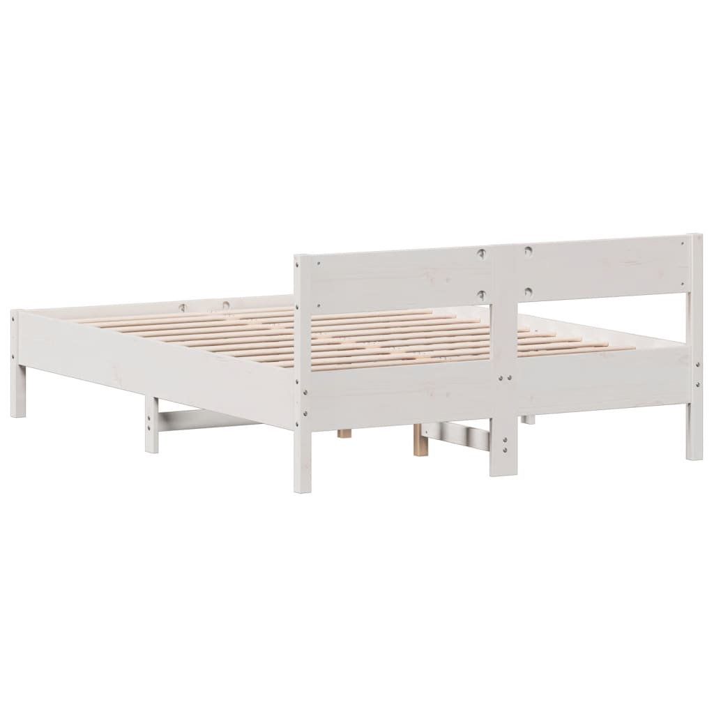 Sengeramme uten madrass hvit 120x190 cm heltre furu