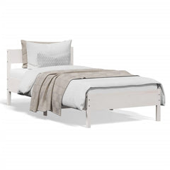 Sengeramme uten madrass hvit 90x190 cm heltre furu