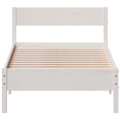 Sengeramme uten madrass hvit 90x190 cm heltre furu