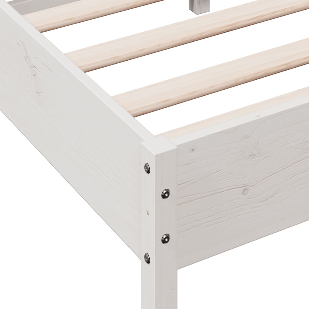 Sengeramme uten madrass hvit 90x190 cm heltre furu