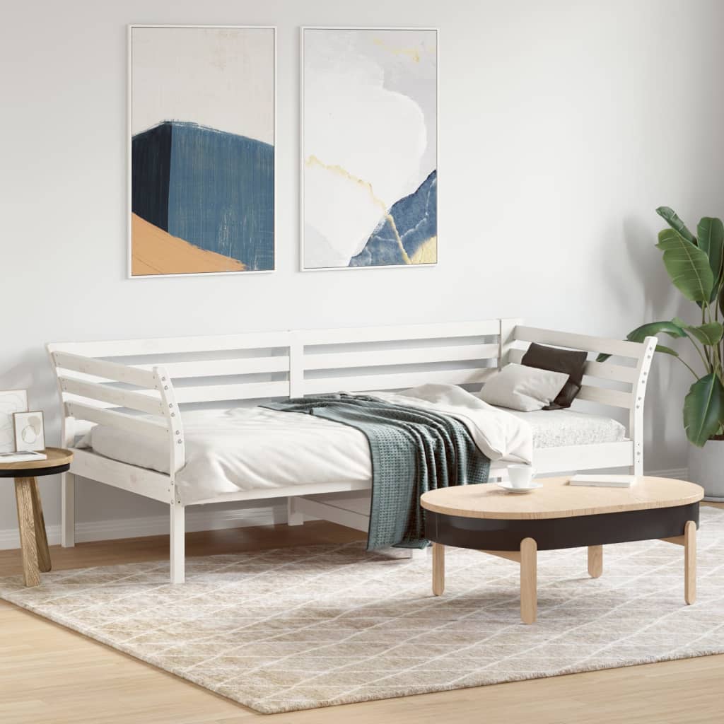 Dagseng uten madrass hvit 75x190 cm heltre furu