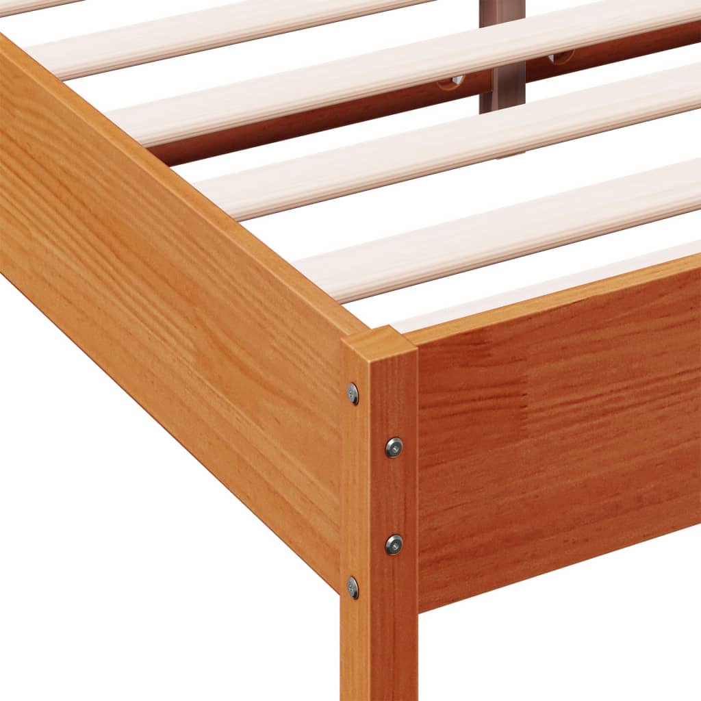 Sengeramme uten madrass brun 135x190 cm heltre furu