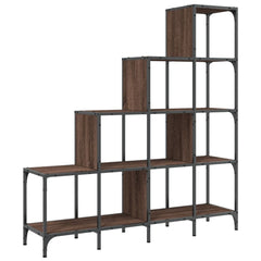 Bokhylle brun eik 122x30x132 cm konstruert tre