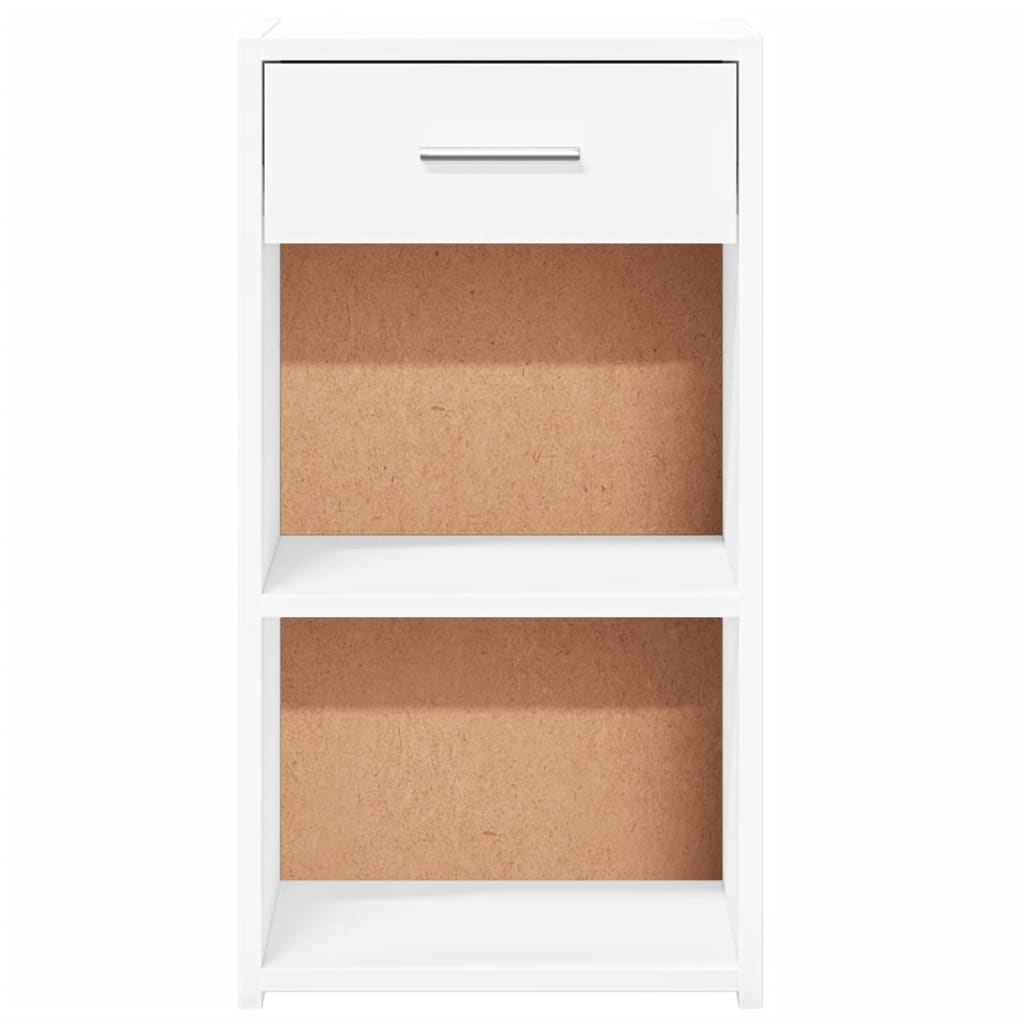 Nattbord 2 stk hvit 35x34x65 cm konstruert tre