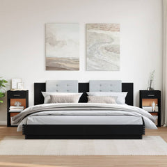 Nattbord 2 stk svart 35x34x65 cm konstruert tre - SminkeBord.no