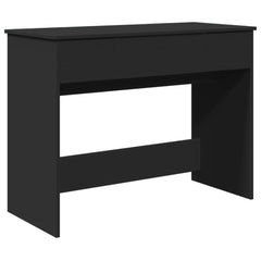 Sminkebord med speil svart 100x45x76 cm