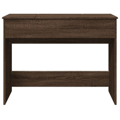 Sminkebord med speil brun eik 100x45x76 cm