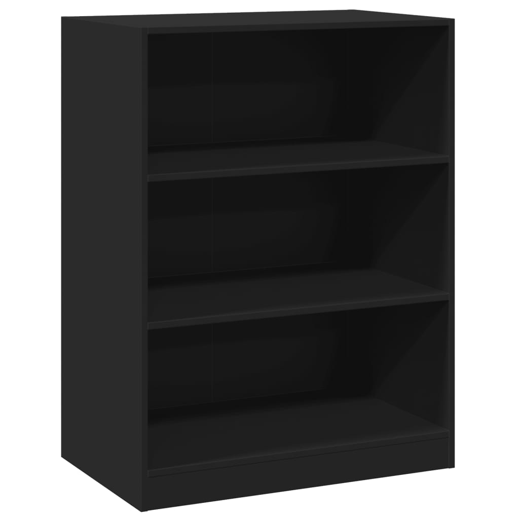 Garderobe svart 77x48x102 cm konstruert tre