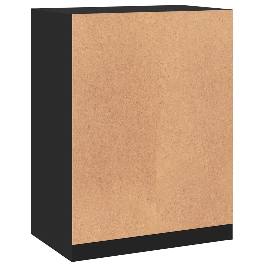 Garderobe svart 77x48x102 cm konstruert tre