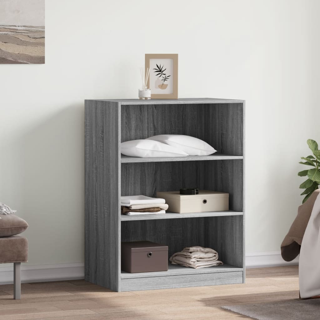 Garderobe grå sonoma 77x48x102 cm konstruert tre