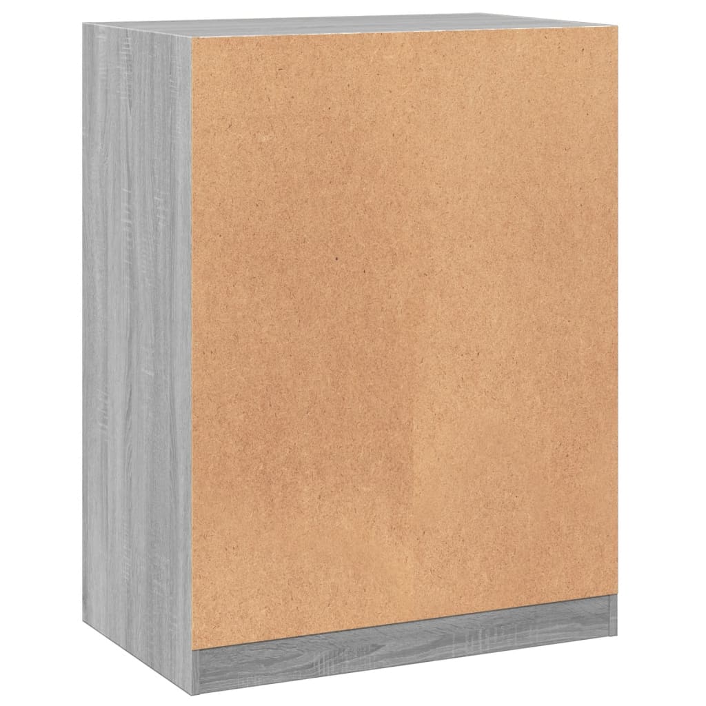 Garderobe grå sonoma 77x48x102 cm konstruert tre