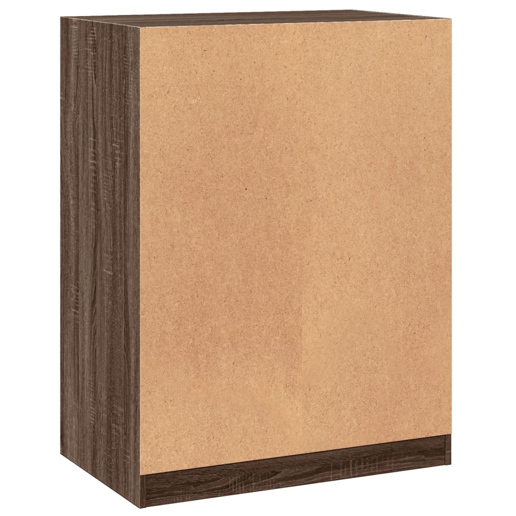 Garderobe brun eik 77x48x102 cm konstruert tre