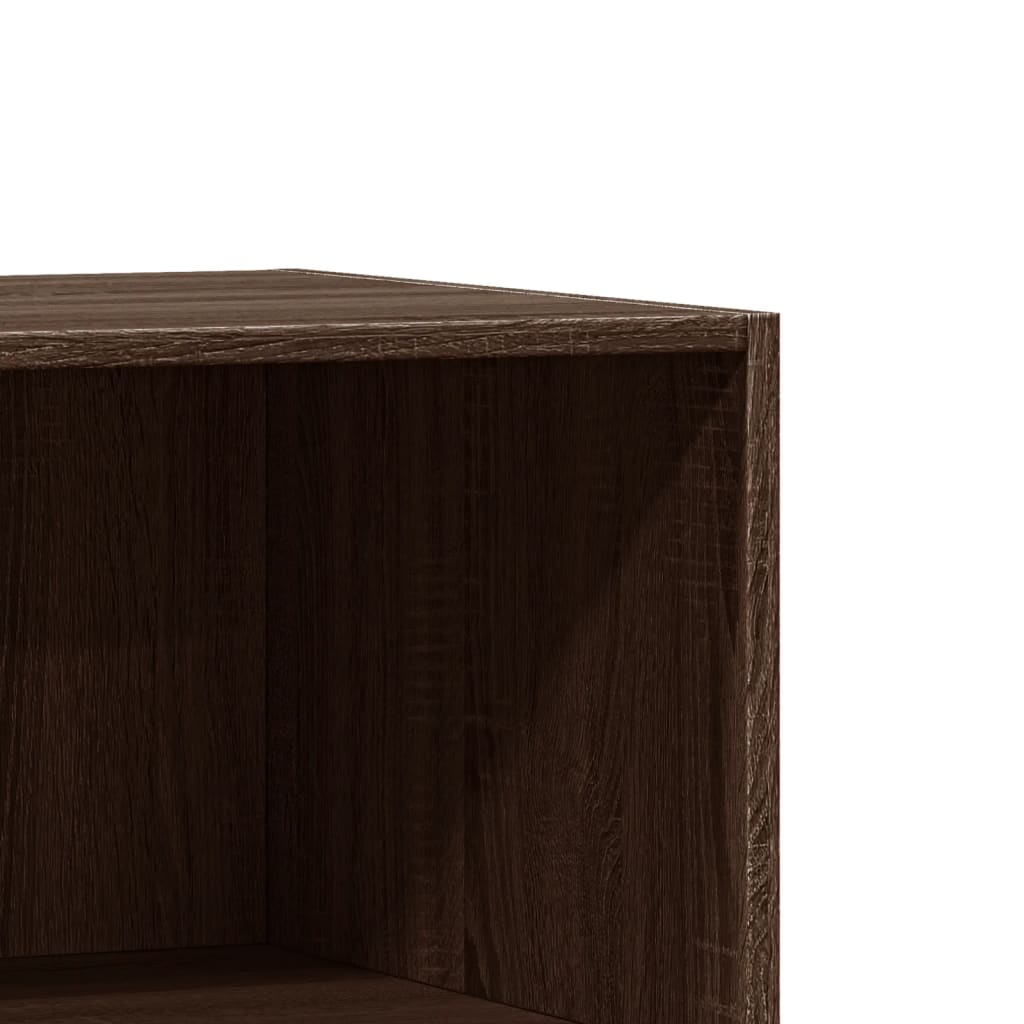 Garderobe brun eik 77x48x102 cm konstruert tre
